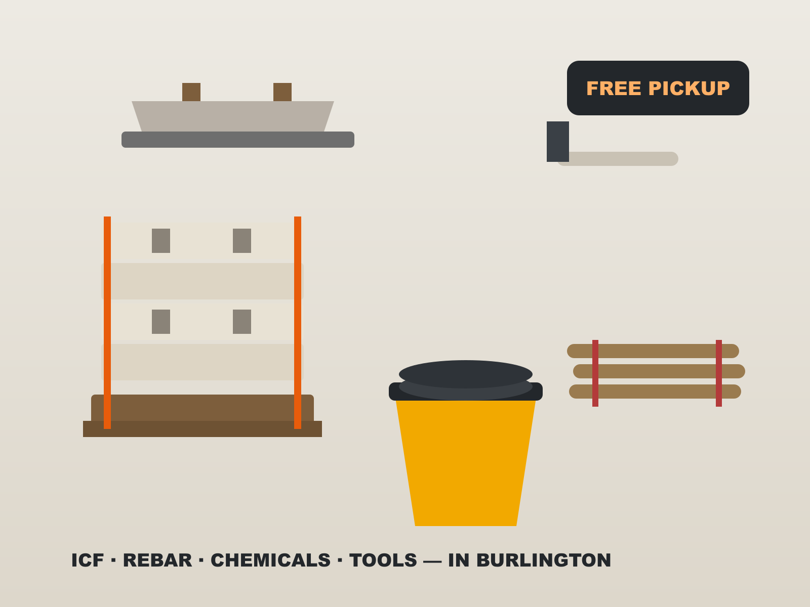 Materials staged for delivery